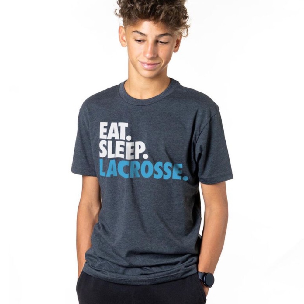 Lacrosse Short Sleeve T-Shirt - Eat. Sleep. Lacrosse. Size M